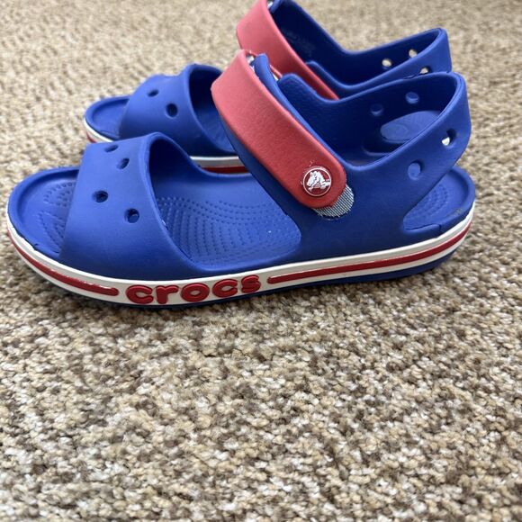 Crocs Bayaband Sandals Kids Cerulean Blue Kids Size J 2 - Picture 5 of 12